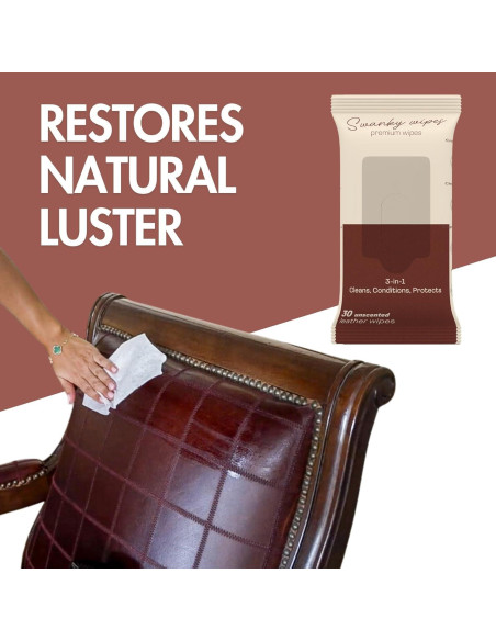 Toallitas de Cuero Swanky - 30 Unidades, Limpieza y Acondicionamiento