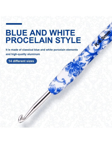 Conjunto de Ganchos de Crochet BCMRUN 14 Tamaños Ergonomicos