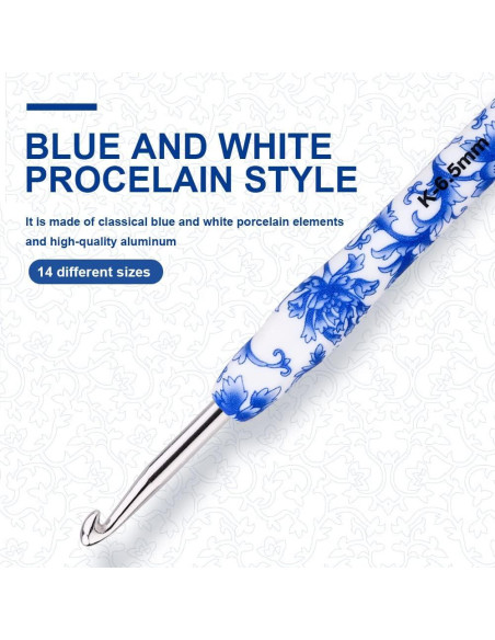 Conjunto de Ganchos de Crochet BCMRUN 14 Tamaños Ergonomicos