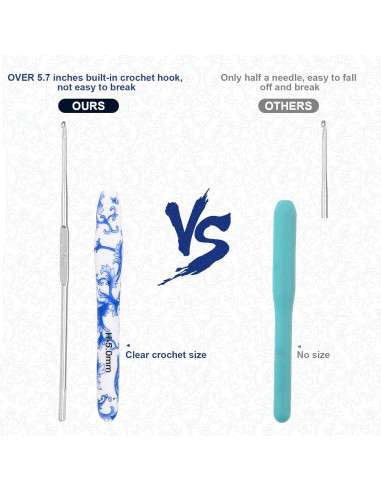 Conjunto de Ganchos de Crochet BCMRUN 14 Tamaños Ergonomicos