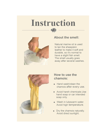 Toalla Chamois Natural SHEEPSKIN ELITE 40x60 cm Absorbente