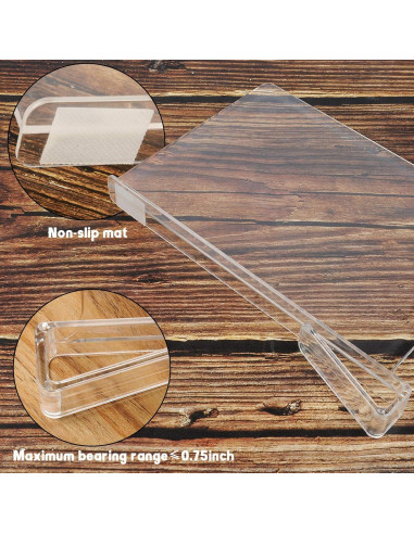 Divisores de Estante Acrílicos Hmdivor 6 Paquetes 20.3x30.5 cm