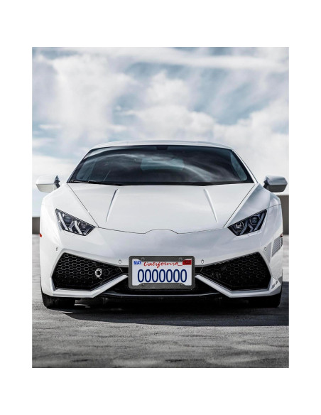 Marcos de Placa de Licencia ZXFOOG - Aluminio Negro Patrón Carbono