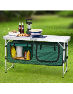 Mesa de Camping Portátil La Colección Lakeside 120 cm Ajustable 2