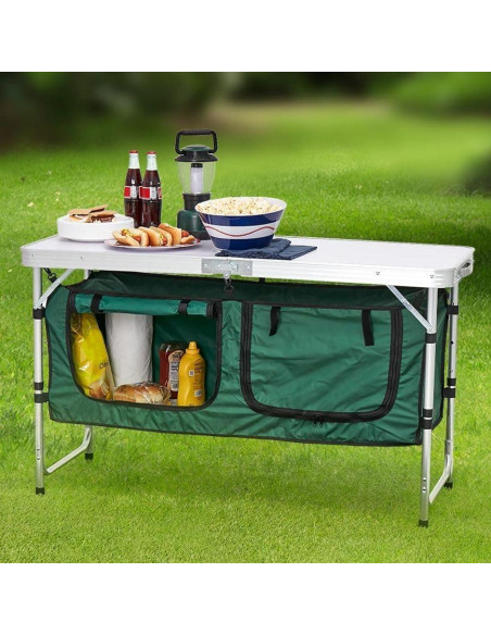 Mesa de Camping Portátil La Colección Lakeside 120 cm Ajustable