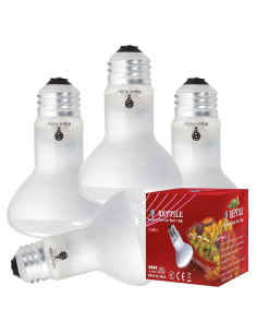 Paquete de 4 bombillas de calor 50W Bluex Bulbs para reptiles