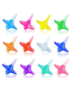Trompos de Acrílico para Niños SPRMUD - 12 PCS Coloridos