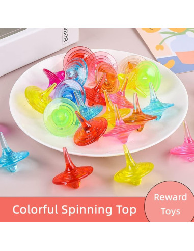 Trompos de Acrílico para Niños SPRMUD - 12 PCS Coloridos