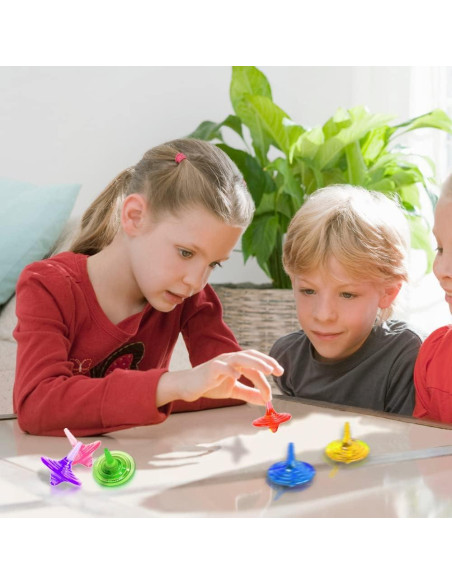 Trompos de Acrílico para Niños SPRMUD - 12 PCS Coloridos