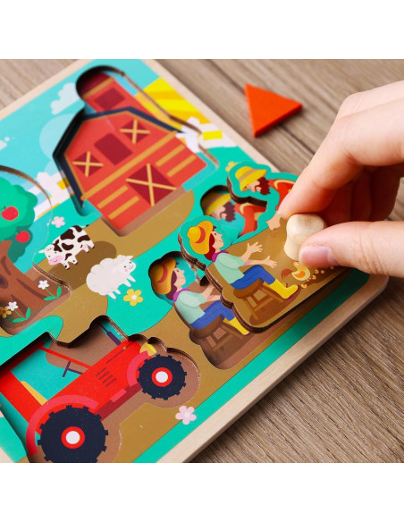 Rompecabezas de Clavos LOVESTOWN 4 PCS Educativos 14.73 cm