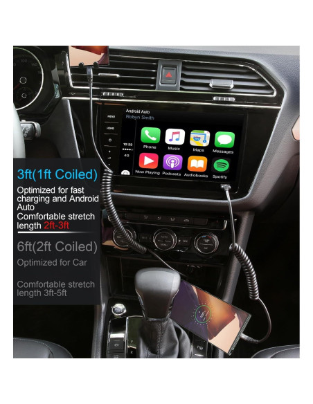 Cable de Carga Rápida USB Tipo C KIYODA 0.91m 2-Pack