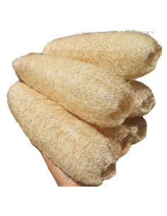 Juego de 5 Esponjas de Lufa Natural Exfoliantes LUFAFY