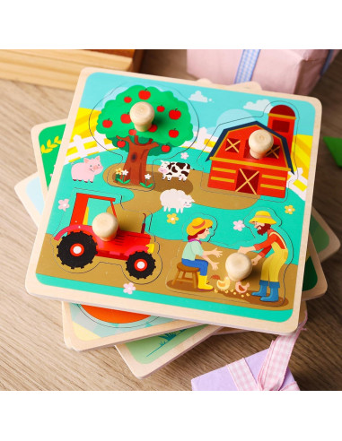 Rompecabezas de Clavos LOVESTOWN 4 PCS Educativos 14.73 cm