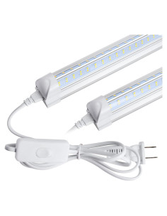 Luz de Taller LED 2FT AQIQUUT 25W 6500K 3200LM 2-Pack