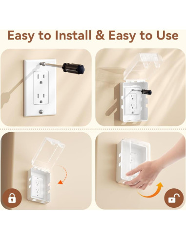 Caja de Cubierta de Enchufe Eléctrico EUDEMON Transparente