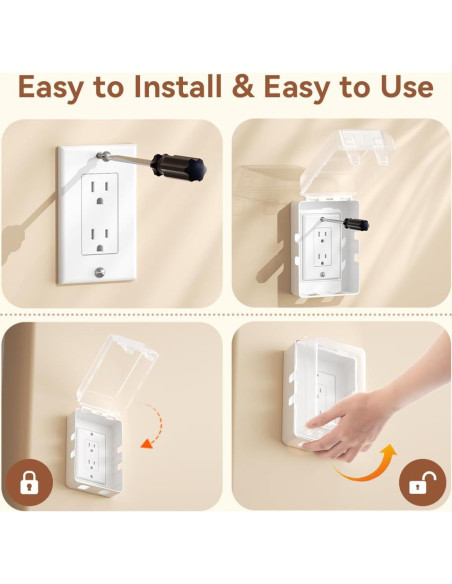 Caja de Cubierta de Enchufe Eléctrico EUDEMON Transparente