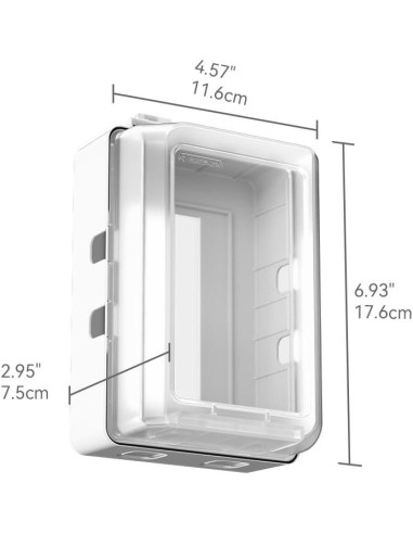 Caja de Cubierta de Enchufe Eléctrico EUDEMON Transparente