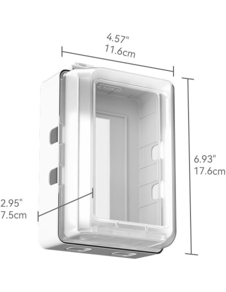 Caja de Cubierta de Enchufe Eléctrico EUDEMON Transparente