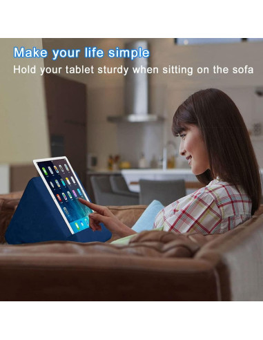 Soporte de Almohada para Tablet SAMHOUSING Azul Ajustable