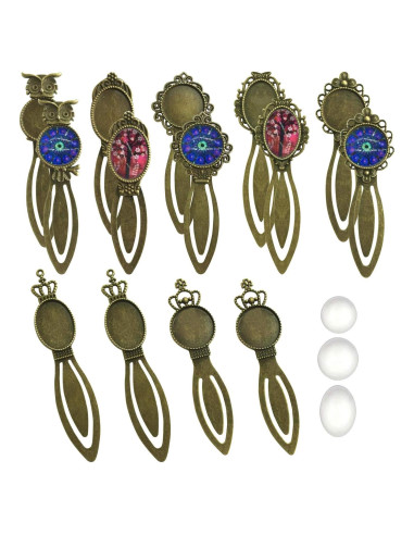 Kit de Pendientes DIY Allazone 14 PCS Bronce Antiguo
