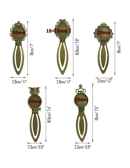 Kit de Pendientes DIY Allazone 14 PCS Bronce Antiguo Kit de Pendientes DIY Allazone 14 PCS Bronce Antiguo