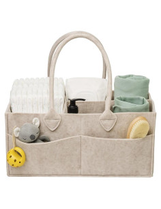 Organizador de Pañales PUTSKA XL Mocha Oscuro - Fieltro Ecológico