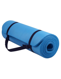 Alfombrilla de Yoga Fitvids Antidesgarro 180x61 cm Azul