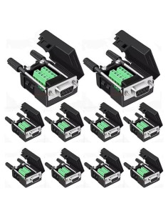 Conector DB9 Femenino Sin Soldadura Willwewon - 10 Piezas