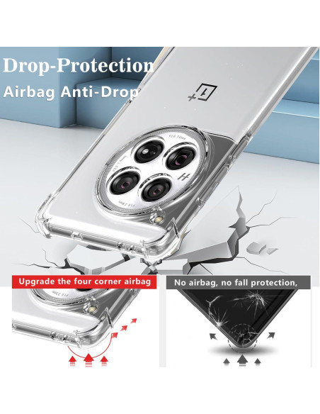 Funda Bumper Zeking para OnePlus 12 5G Transparente TPU
