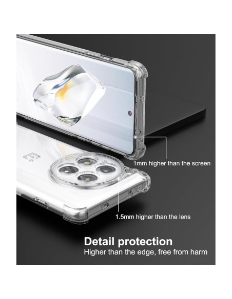 Funda Bumper Zeking para OnePlus 12 5G Transparente TPU