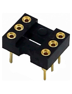 Zócalo IC DIP-6 chapado en oro 20 piezas 2.54mm Ronmee