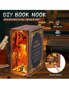 Kit de Rincón de Libros DIY ITEFDTUTNE con Luz LED 3D 2