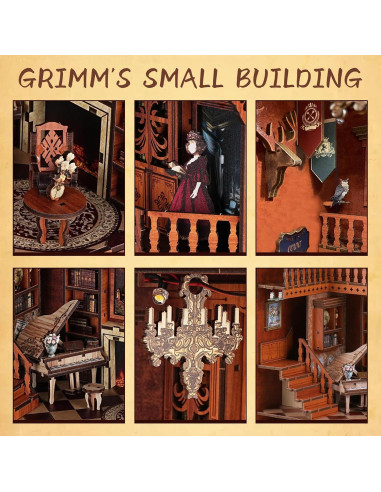 Kit de Rincón de Libros DIY ITEFDTUTNE con Luz LED 3D