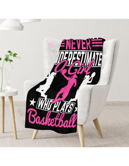 Manta de Baloncesto Homexzdiy 76.2x101.6 cm Franela Suave