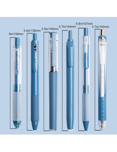 Juego de 6 bolígrafos de gel pastel VideMundi 0.5mm retráctiles 2