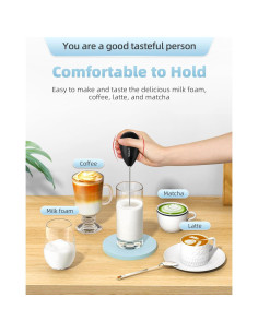 Espumador de Leche Eléctrico Redsack Negro Recargable USB C 2