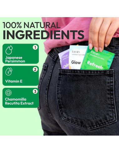 Toallitas Desodorantes Fomin Mini Biodegradables 100 Unidades