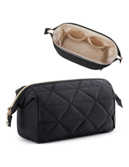 Bolsa de Maquillaje de Viaje BAGSMART Negra 27.7x14.9 cm