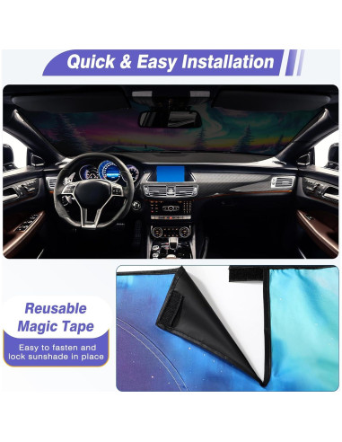 Protector Solar Plegable para Parabrisas Loiyadn 139.7x81.3cm