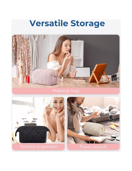 Bolsa de Maquillaje de Viaje BAGSMART Negra 27.7x14.9 cm