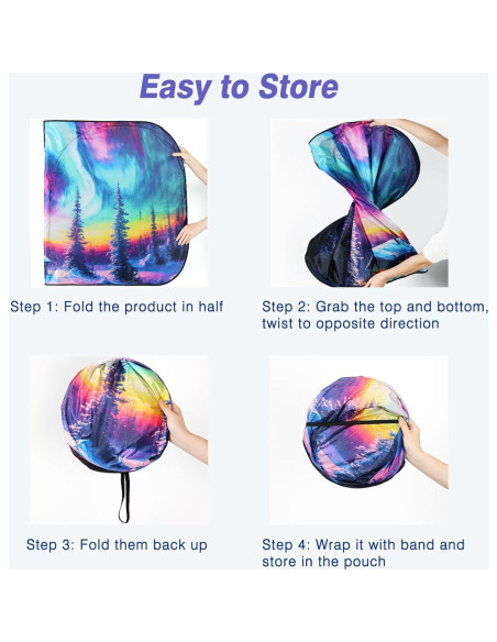 Protector Solar Plegable para Parabrisas Loiyadn 139.7x81.3cm