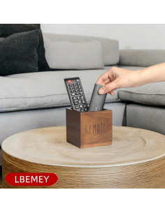 Soporte de Control Remoto de Madera Acacia LBEMEY S Marrón 2