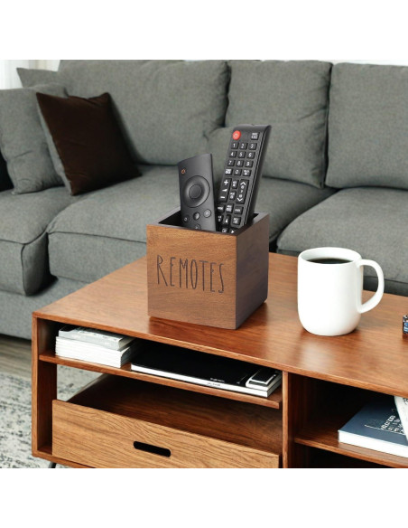 Soporte de Control Remoto de Madera Acacia LBEMEY S Marrón