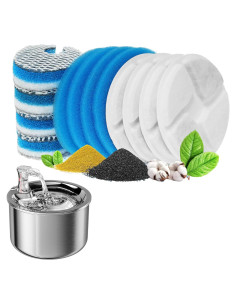 Filtros de Agua para Gatos Homtyler - Paquete de 4, Triple Filtración