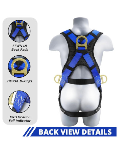 Arnés de Seguridad TRSMIMA D-Ring Acolchado para Trabajo