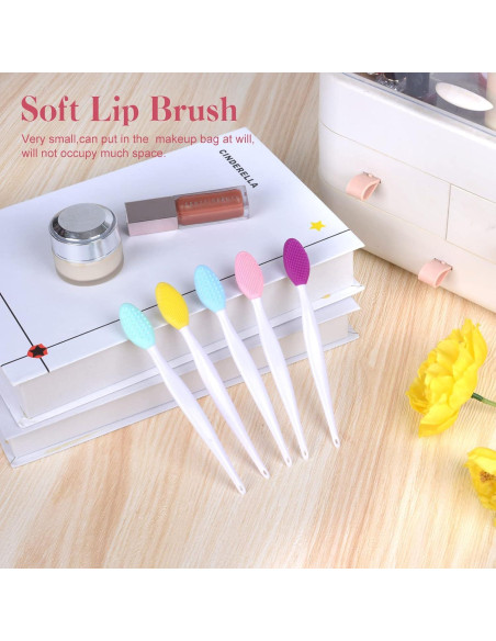 Cepillo Exfoliante de Labios Yoizyfree 5 Pcs Silicona 2 en 1