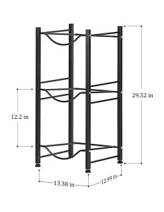 Soporte para Botellas de Agua LIANTRAL 3 Niveles Negro 2