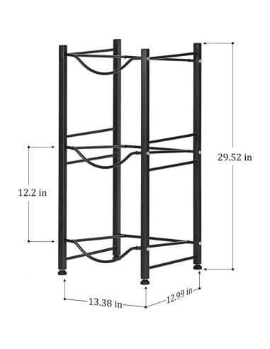 Soporte para Botellas de Agua LIANTRAL 3 Niveles Negro