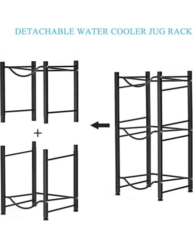 Soporte para Botellas de Agua LIANTRAL 3 Niveles Negro