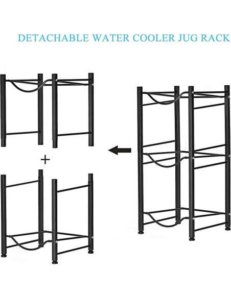 Soporte para Botellas de Agua LIANTRAL 3 Niveles Negro